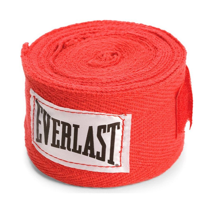 Everlast Level 1 Woven Cotton Boxing Hand Wraps -Red
