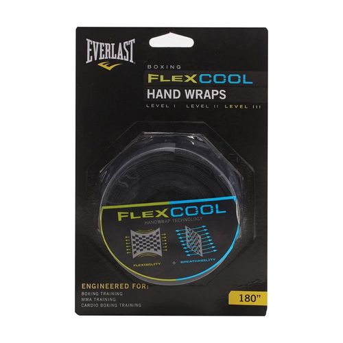 Everlast Flexcool Handwraps-Black-180 inch