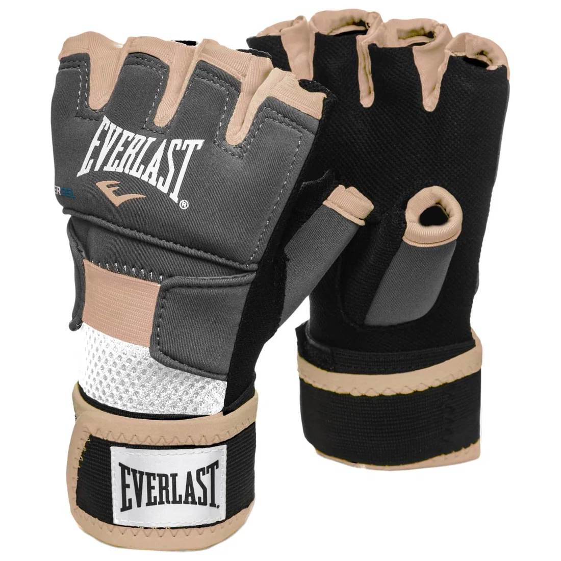 Everlast Evergel Hand Wrap Gloves - Grey Gold - S/M