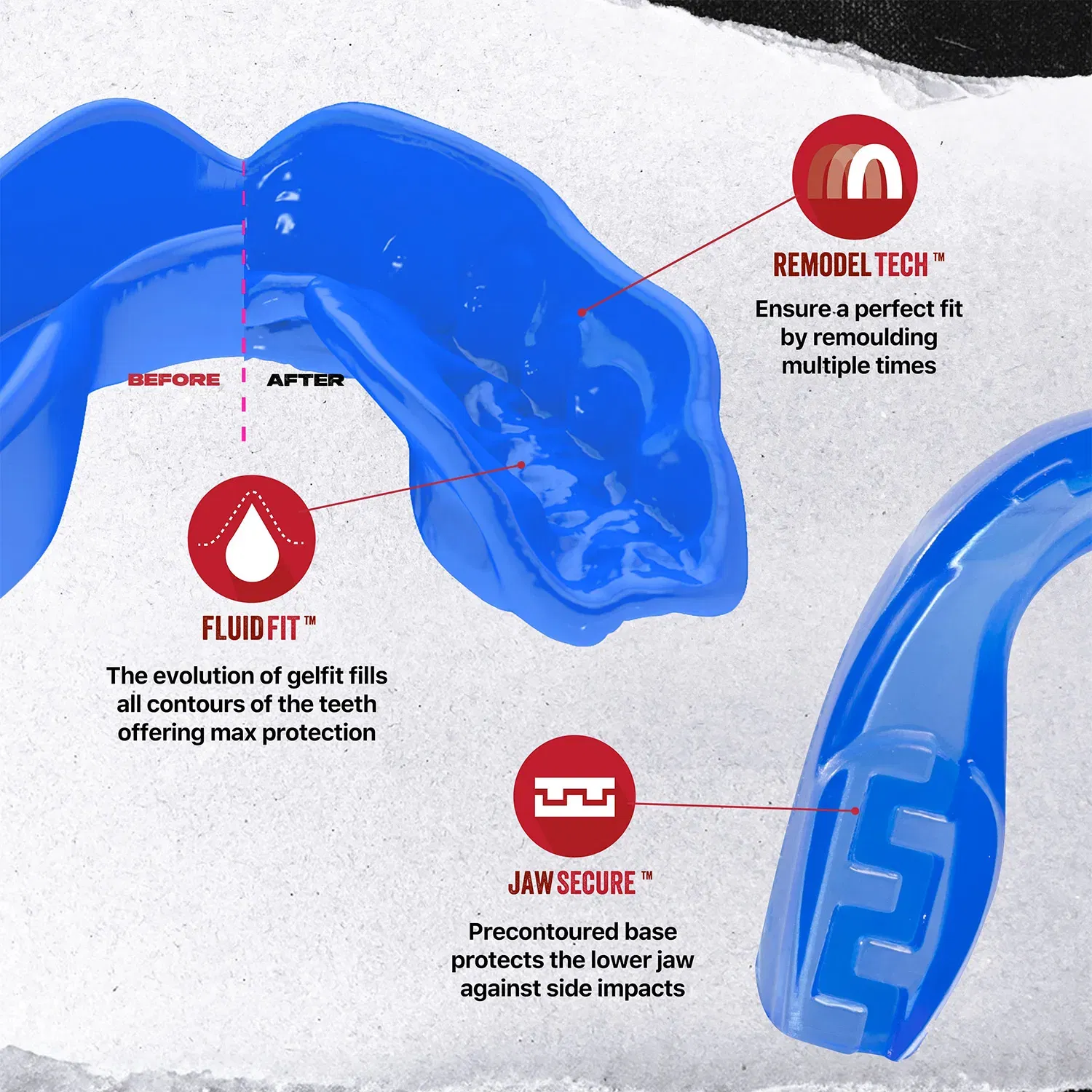 SAFEJAWZ Extro Series Self-Fit 'ICE' Mouthguard Adult (12+)