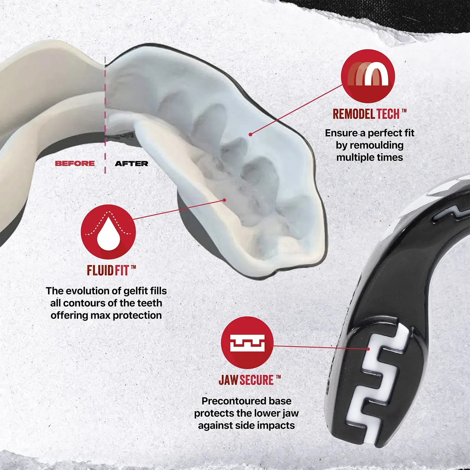 SAFEJAWZ Extro Series Self-Fit Fangz Mouthguard Adults (12+)