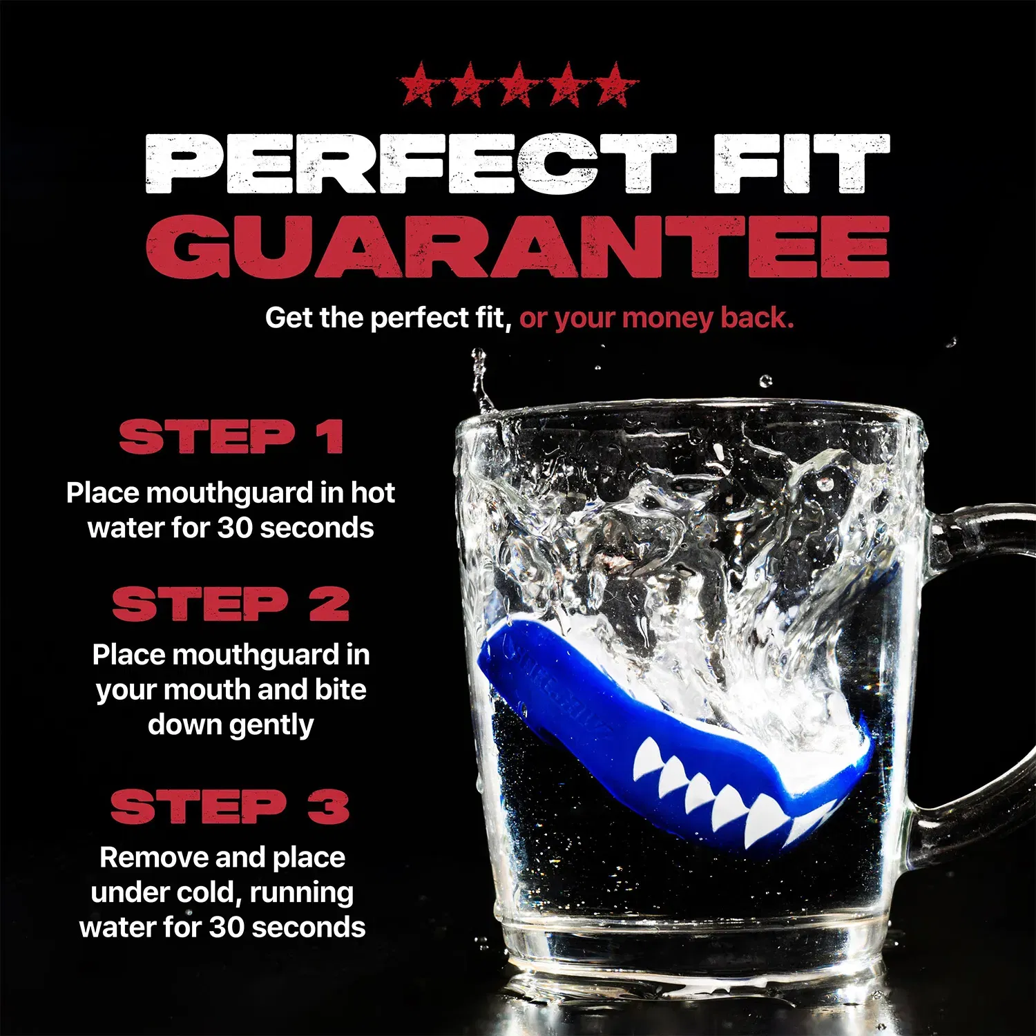 SAFEJAWZ Extro Series Self- Fit Shark Mouthguard Adult (12+)
