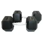 Facile Hex Rubber Dumbbells - 15 Kg - Pair