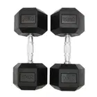 سهل الدمبل المطاطية السداسية - 20 Kg - Pair