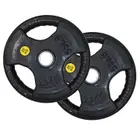 Facile Tri-Grip Rubber Weight Plate - 25 Kg - Pair