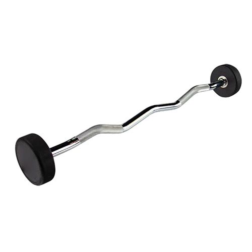Knight Shot Rubber Fixed Barbell-Curl Bar-10Kg