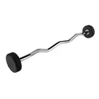 Knight Shot Rubber Fixed Barbell - Curl Bar - 15Kg