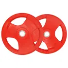 سهل لوحة وزن مطاطية ملونة - 25 Kg - Pair