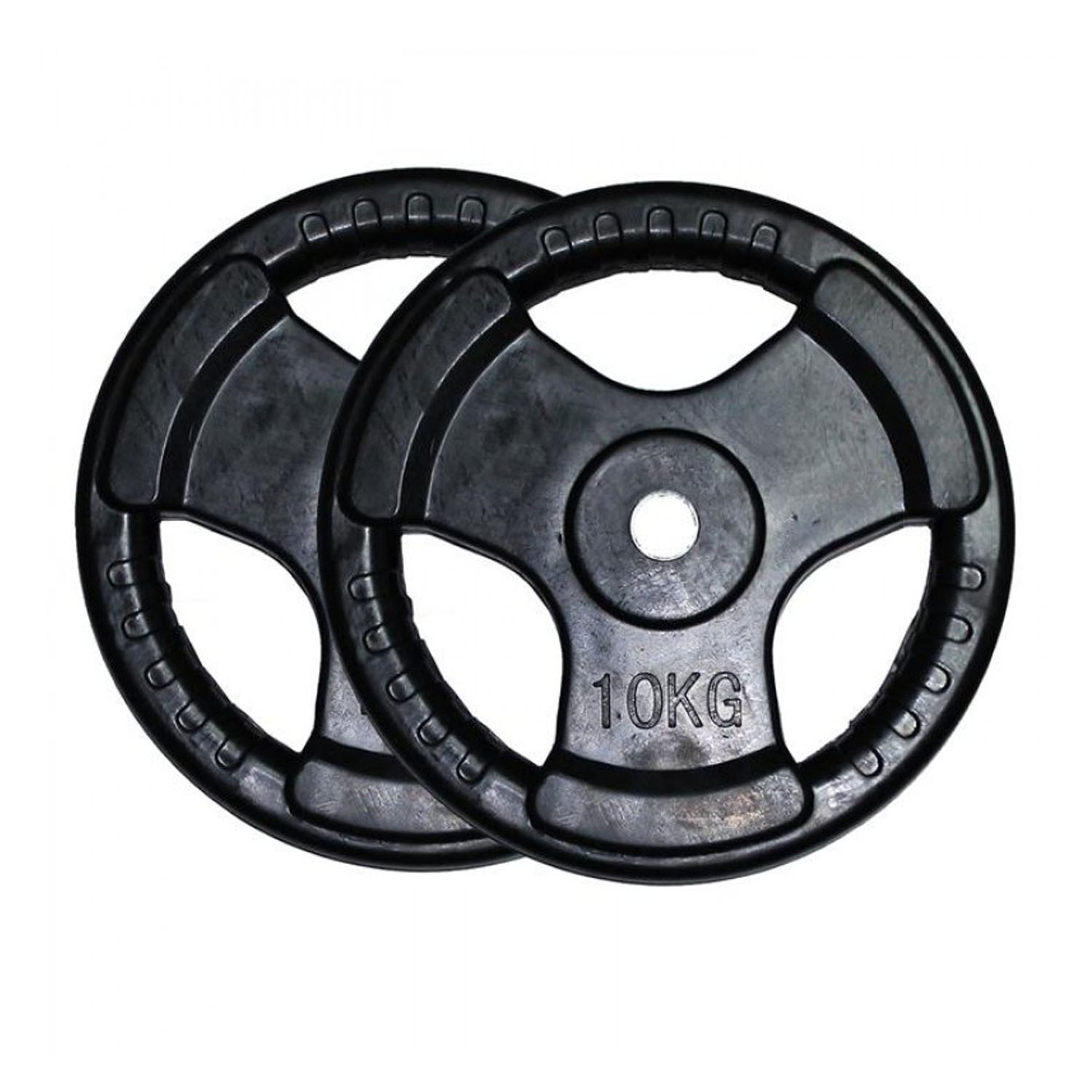 سهل لوحة الوزن مطلية بالمطاط الأسود - 10 Kg - Single