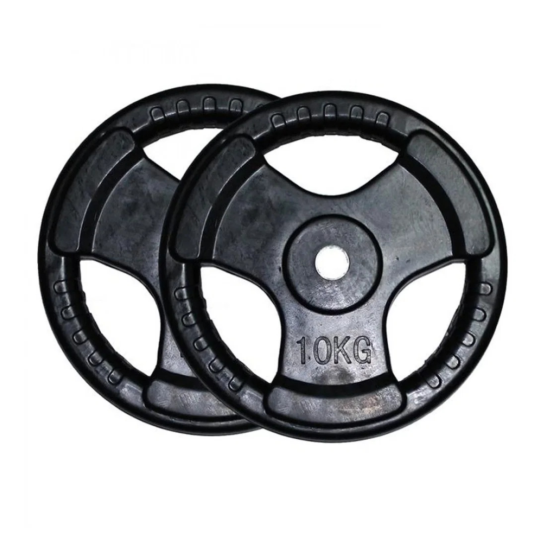 Facile Weight Plate Black Rubber Coated - 10 Kg - Single