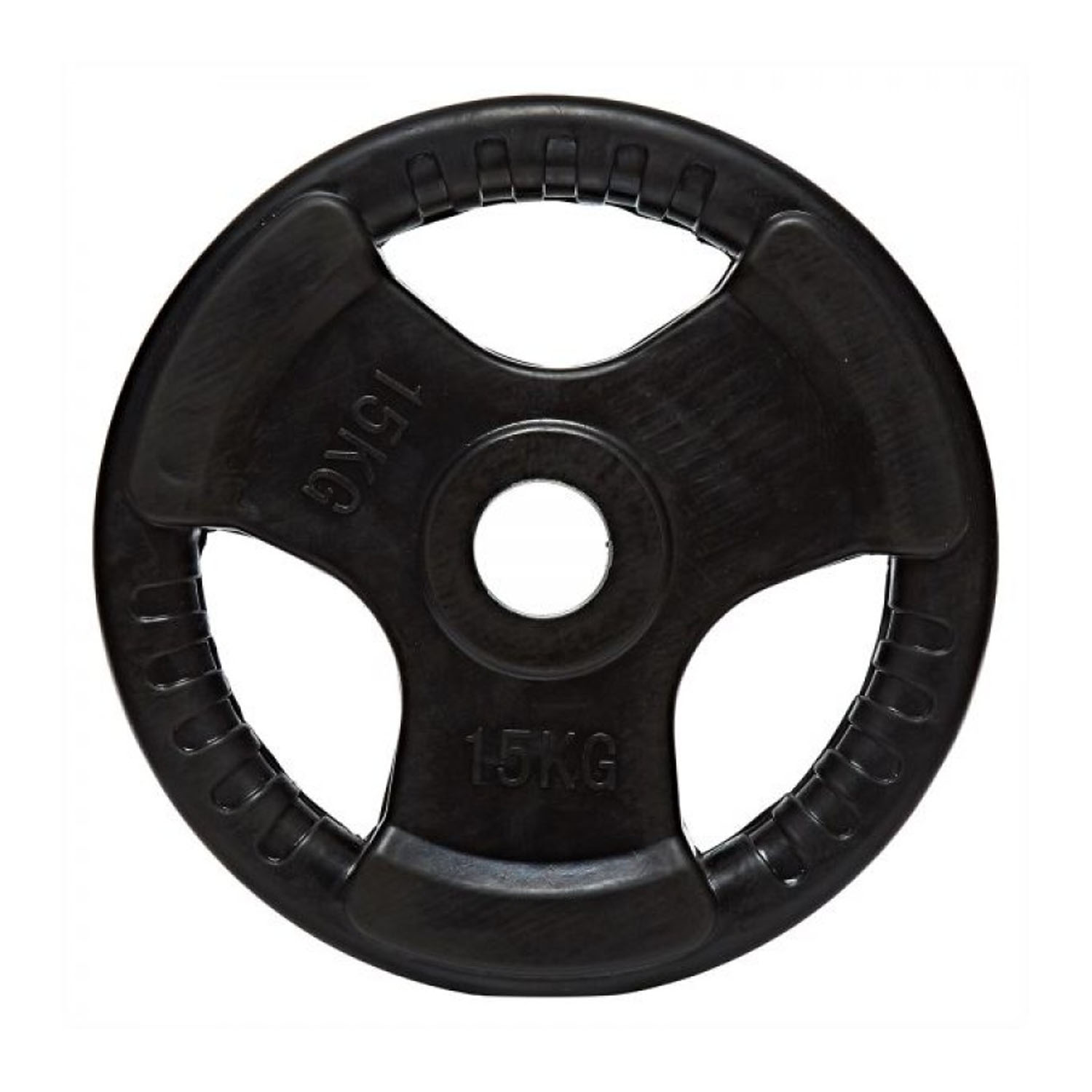 سهل لوحة الوزن مطلية بالمطاط الأسود - 15 Kg - Single