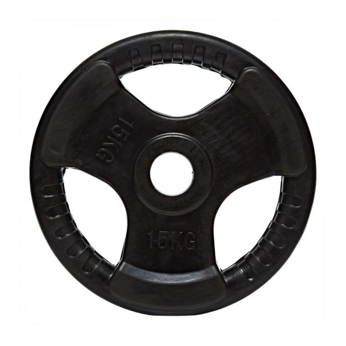 Facile Weight Plate Black Rubber Coated - 15 Kg - Single