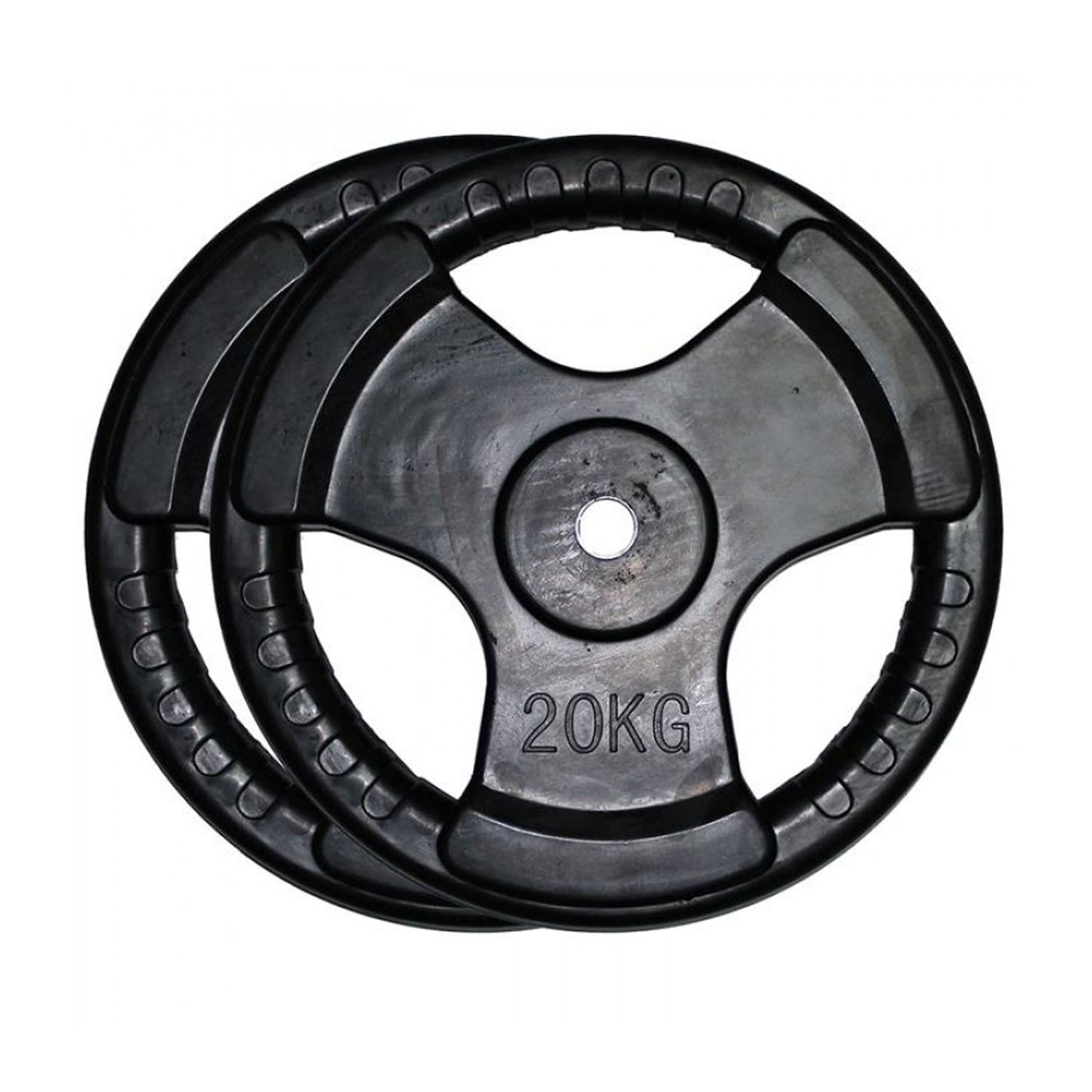 Facile Weight Plate Black Rubber Coated - 20 Kg - Single
