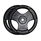 Facile Weight Plate Black Rubber Coated - 20 Kg - Single