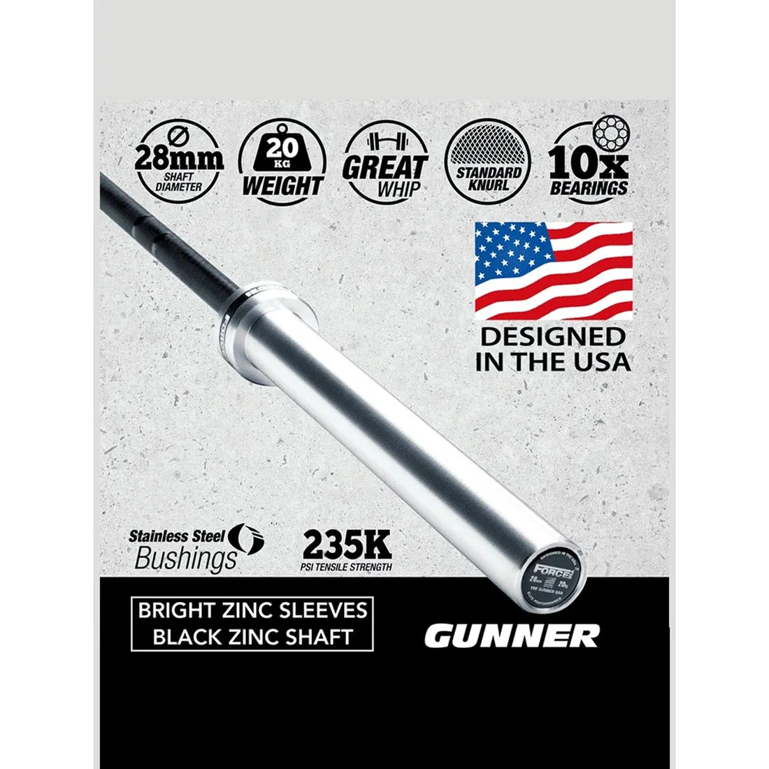 Force USA Gunner Barbell 20 KG