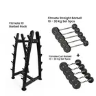 Fitmate 10 Barbell Rack With Barbell Weights (10 Pc)