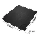 Fitmate Rubber Mat Gym Floor Interlocking Tiles - 1SQM (4Pcs) - Black