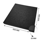 Fitmate Rubber Mat Gym Floor Tiles Black | Size 1 Sqm - 20mm