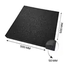 Fitmate Rubber Mat Gym Floor Tiles Black | Size 1 Sqm - 50mm