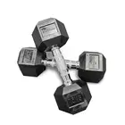 Fitmate Rubber Coated Hex Dumbbell - 7.5 Kg