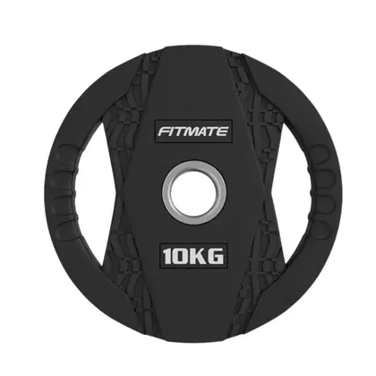 Fitmate Black Rubber Weight Plate - 10 Kg