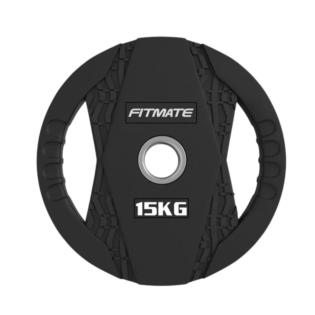 Fitmate لوحة وزن مطاطية سوداء - 15 Kg