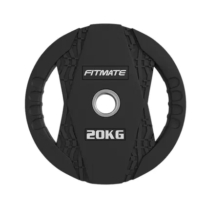 Fitmate لوحة وزن مطاطية سوداء - 20 Kg
