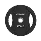Fitmate لوحة وزن مطاطية سوداء - 25 Kg