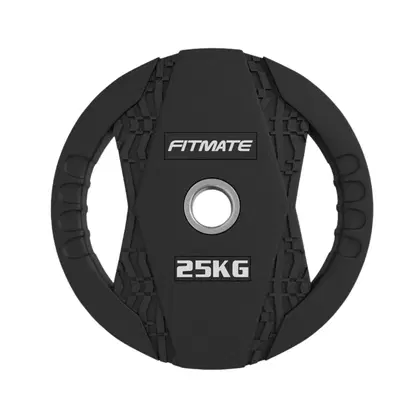 Fitmate Black Rubber Weight Plate - 25 Kg