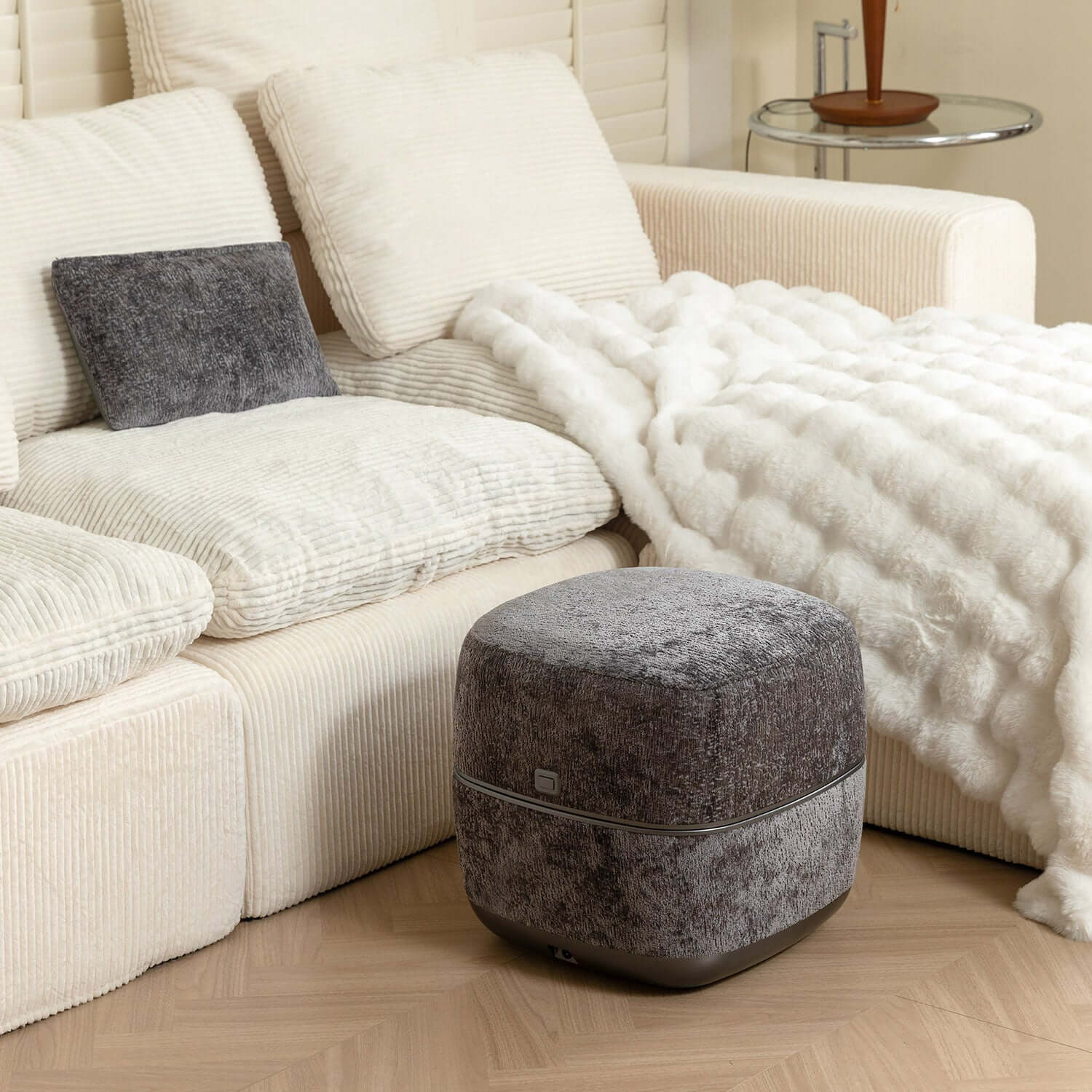 Nourest 3-in-1 Comfort F1 Foot Massager + Ottoman - Grey