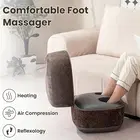 Nourest 3-in-1 Comfort F1 Foot Massager + Ottoman - Brown