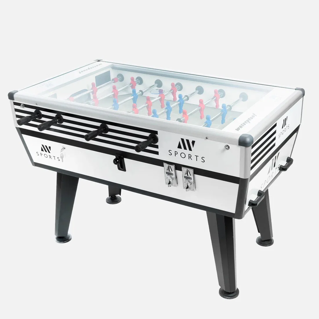 ADW Sports Foosball Table Waterproof Model - White/Black