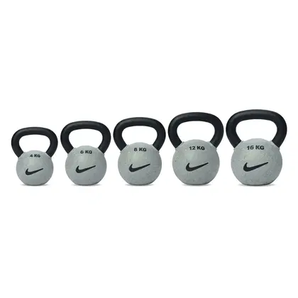 Nike Strength  Grind/Smoke Rubber-Coated Kettlebell (Bundle) - 4-16 Kg