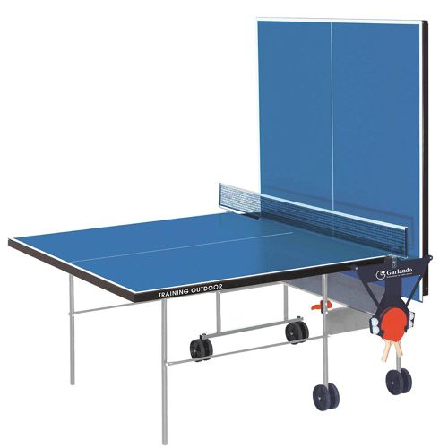 Garlando Training Outdoor Foldable TT Table with Wheels - Blue Top