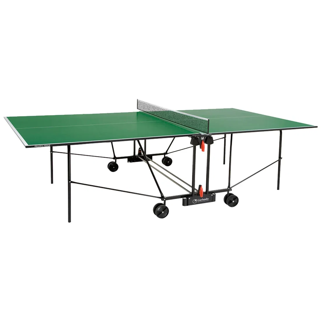 Garlando Progress Indoor Foldable TT Table with Wheels - Green Top