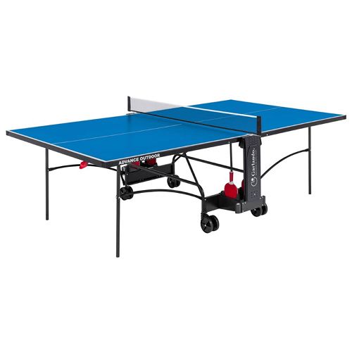 Garlando Advance Outdoor Foldable TT Table with Wheels - Blue Top