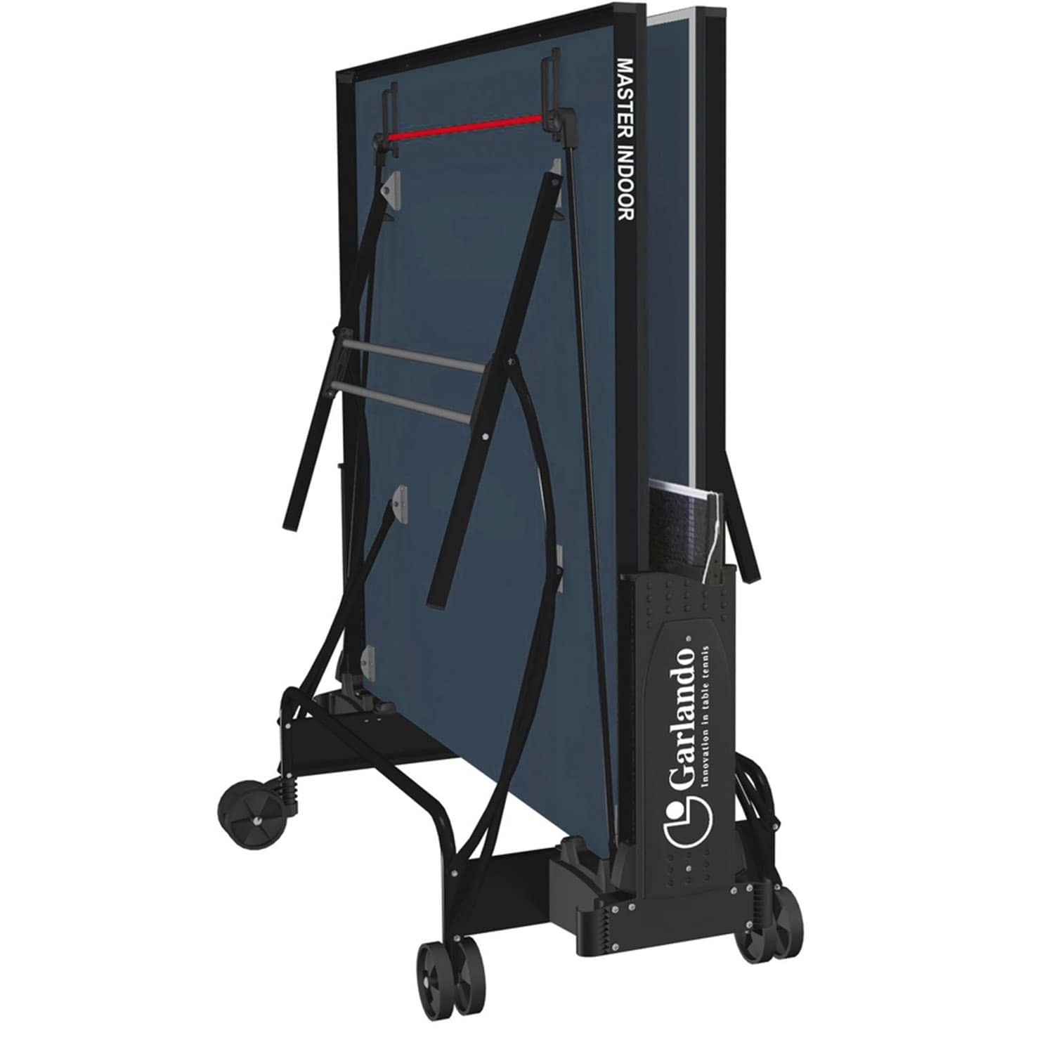 Garlando Master Indoor Foldable TT Table with Wheels - Blue Top