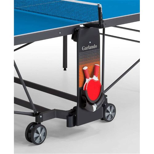 Garlando Champion Outdoor Foldable TT Table with Wheels -Blue Top