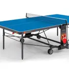 Garlando Champion Outdoor Foldable TT Table with Wheels -Blue Top