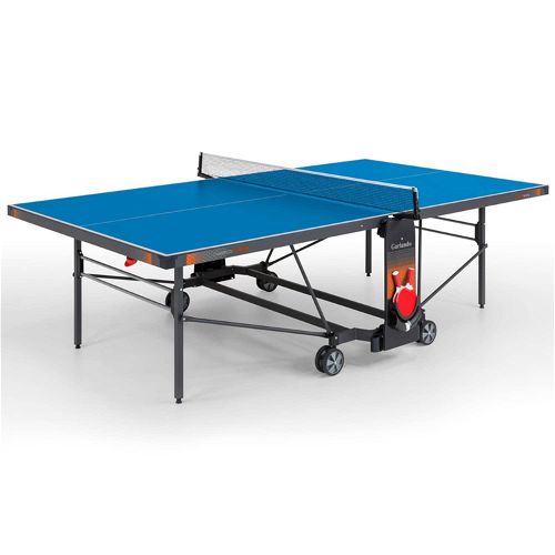 Garlando Champion Outdoor Foldable TT Table with Wheels -Blue Top