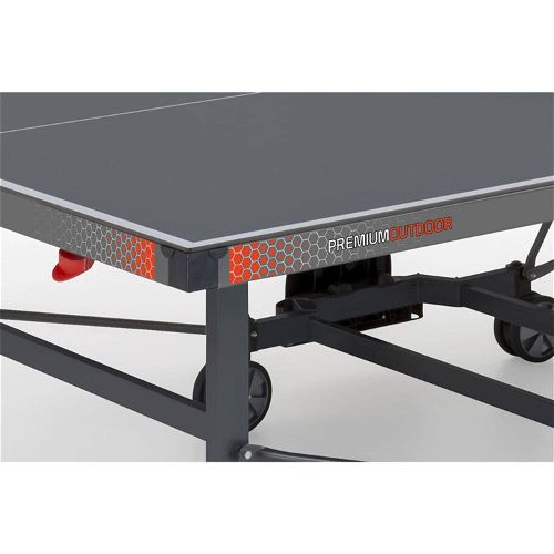 Garlando Premium Outdoor Foldable TT Table with Wheels - Grey Top