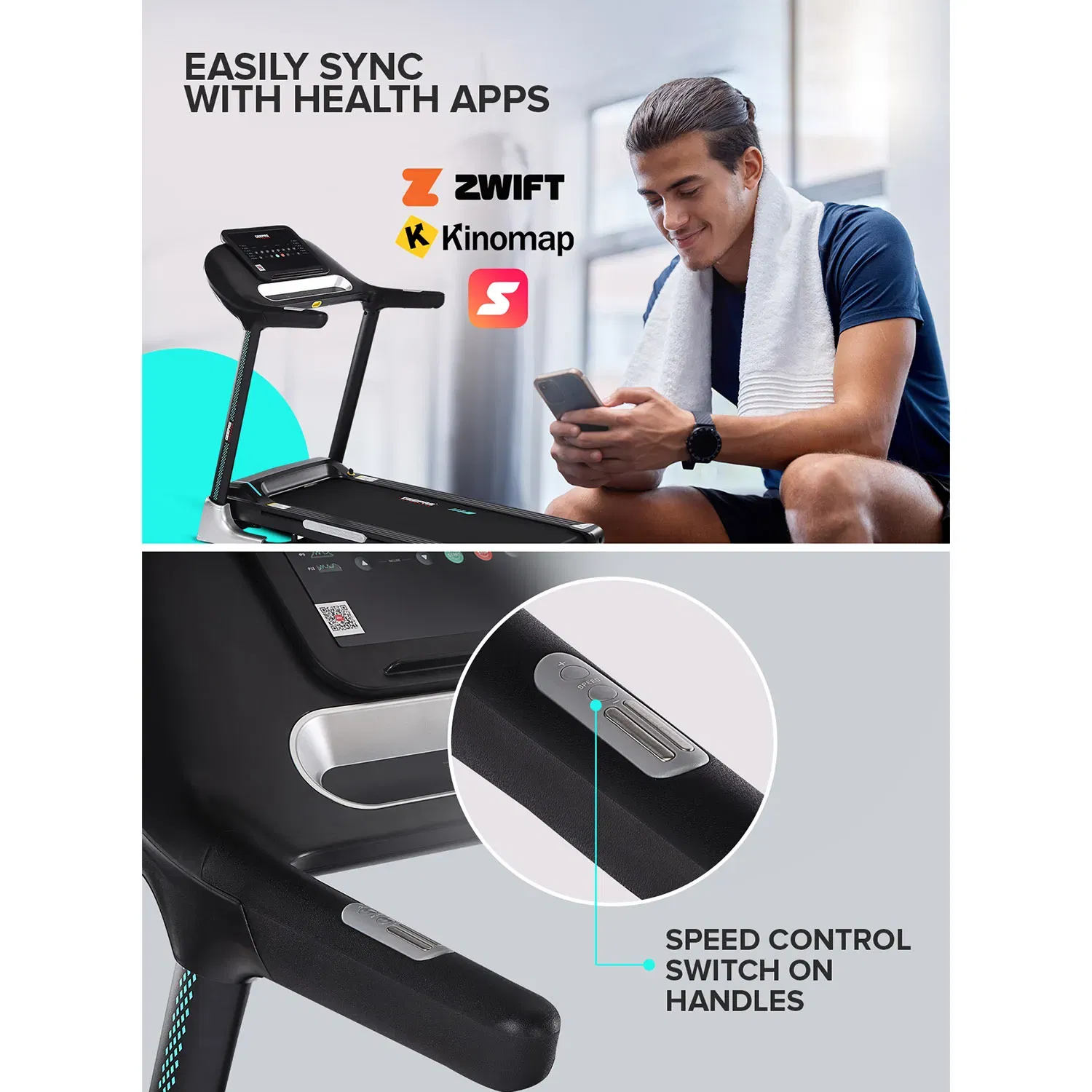 جيباس Foldable Hydraulic Treadmill- GFT90001