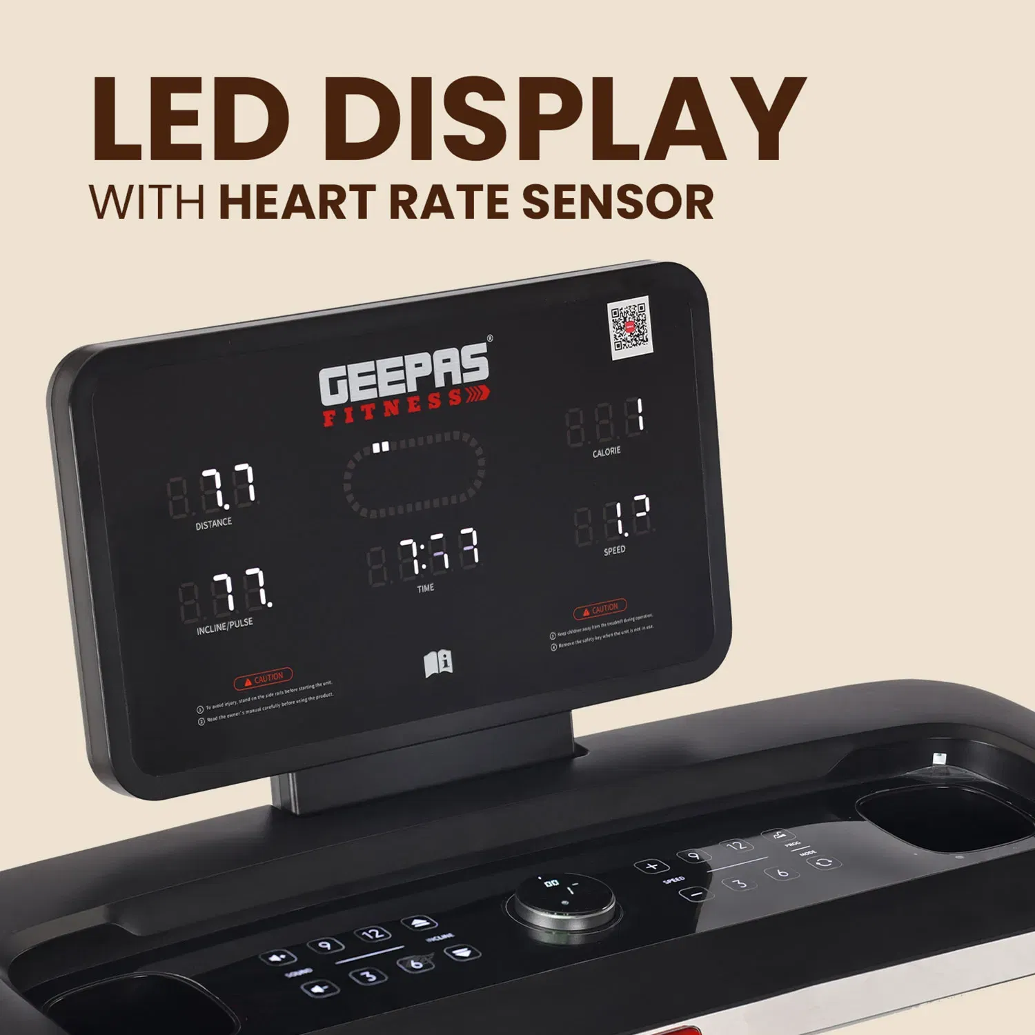 Geepas Foldable Hydraulic Treadmill- GFT90003 | 4.0 HP DC Motor