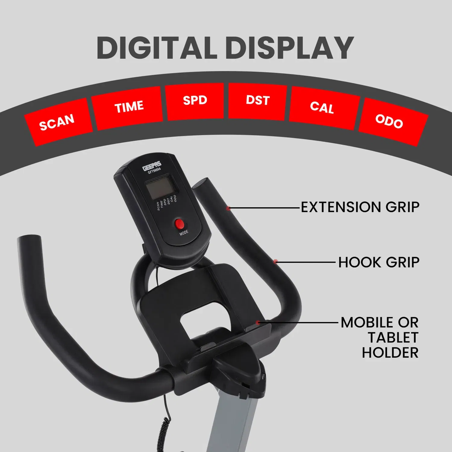 Geepas Spinning Bike -  GFT90004 | Belt-Driven