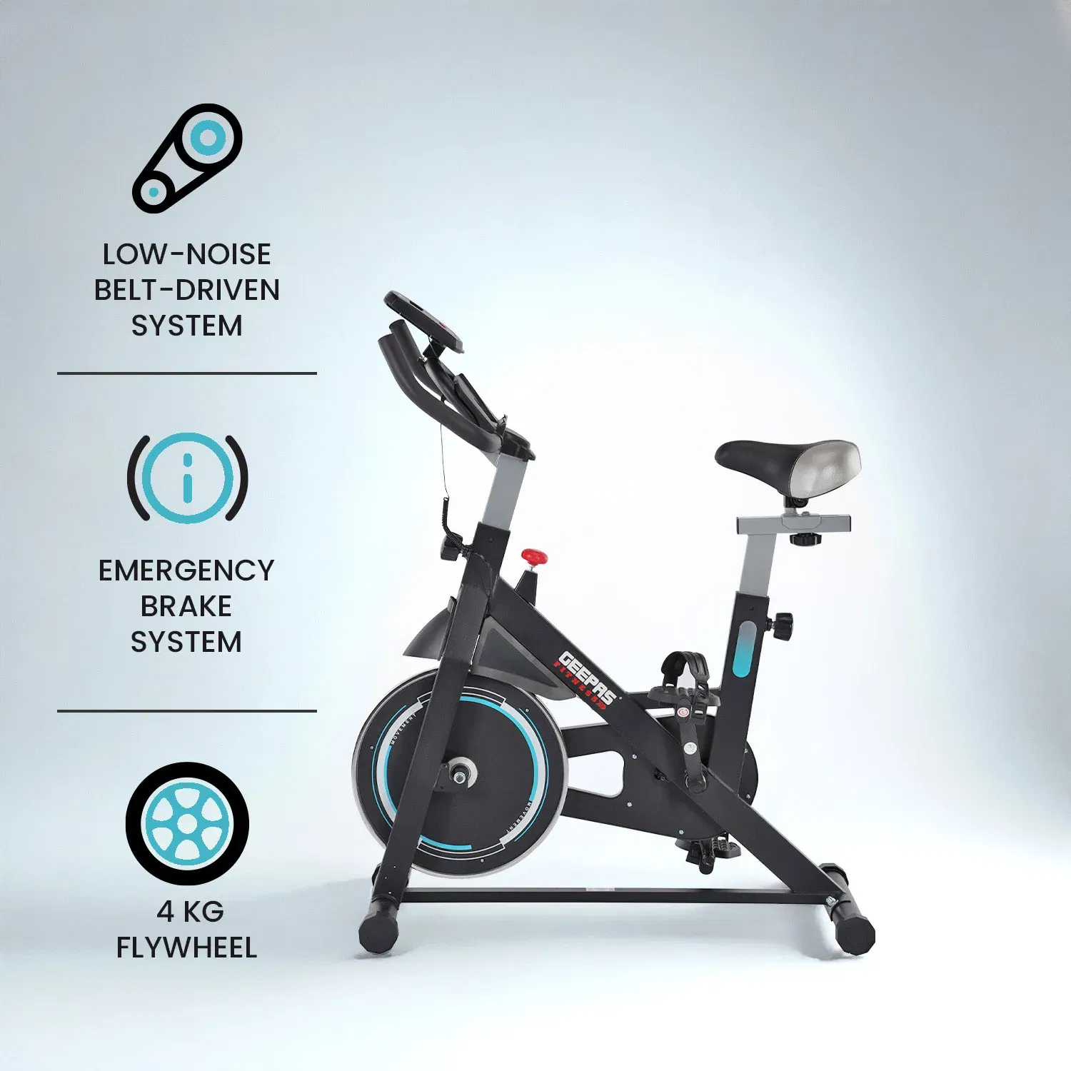 Geepas Spinning Bike -  GFT90004 | Belt-Driven