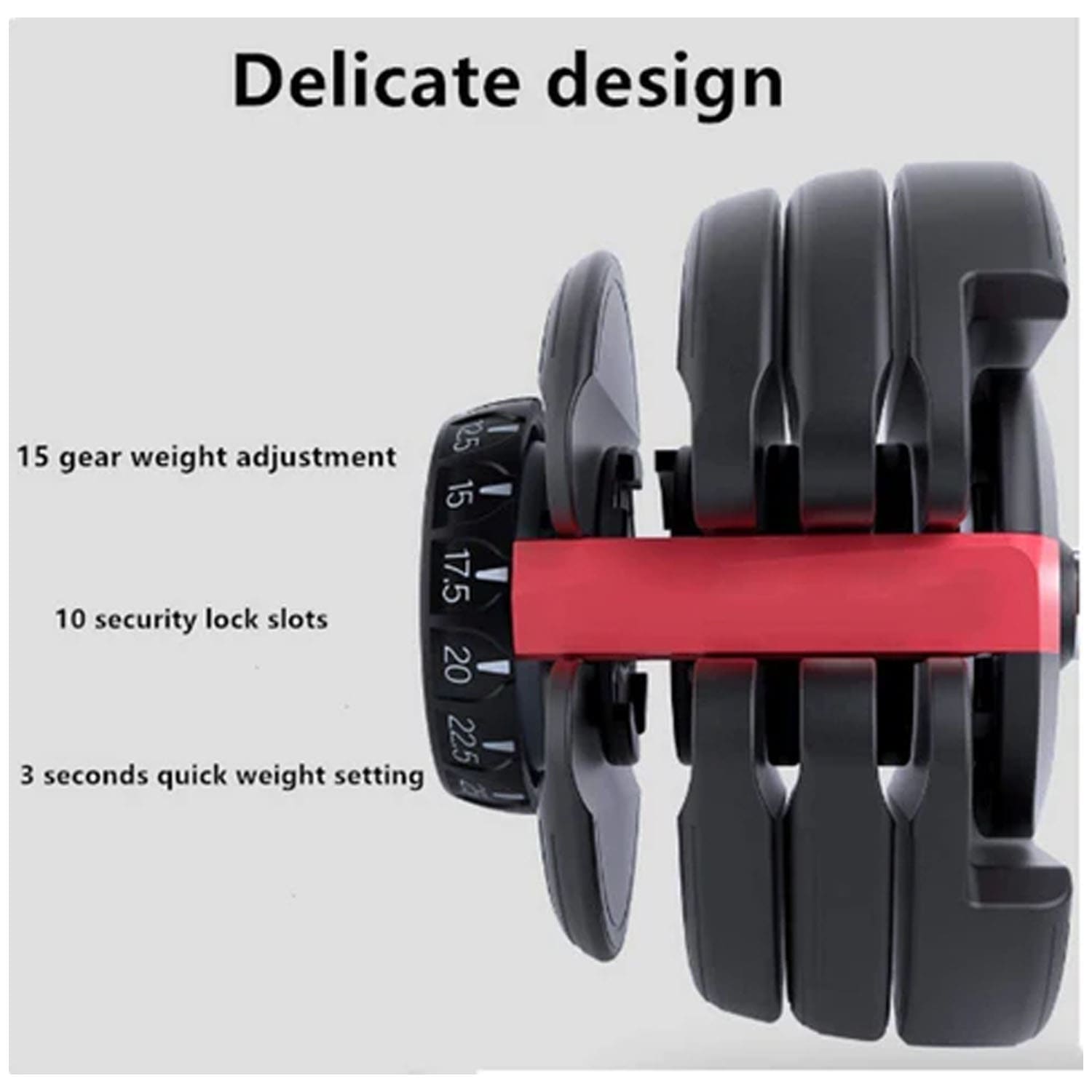 Vox Fitness Adjustable Dumbbell With Anti Slip Grip - 52.51 LB