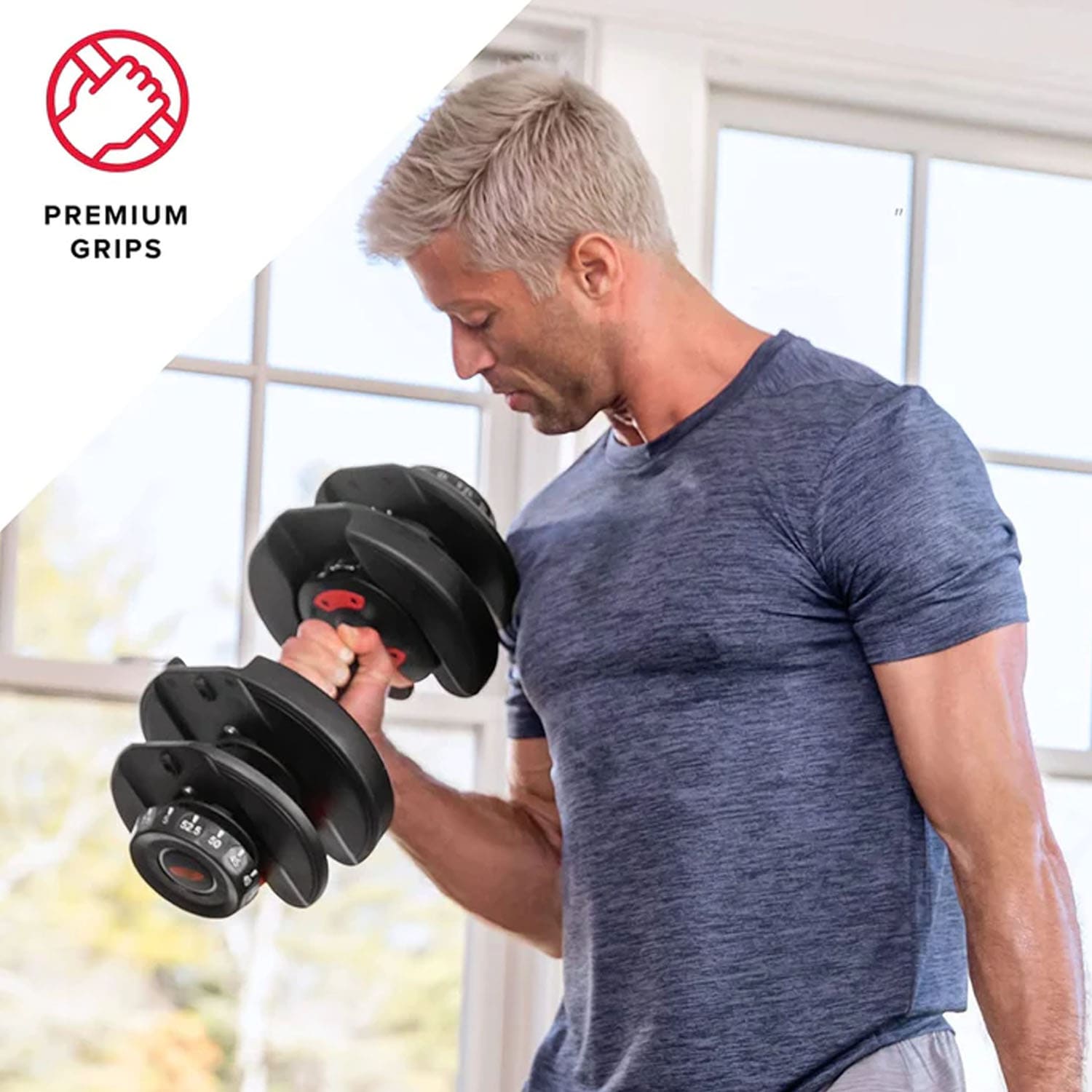 Vox Fitness Adjustable Dumbbell With Anti Slip Grip - 52.51 LB
