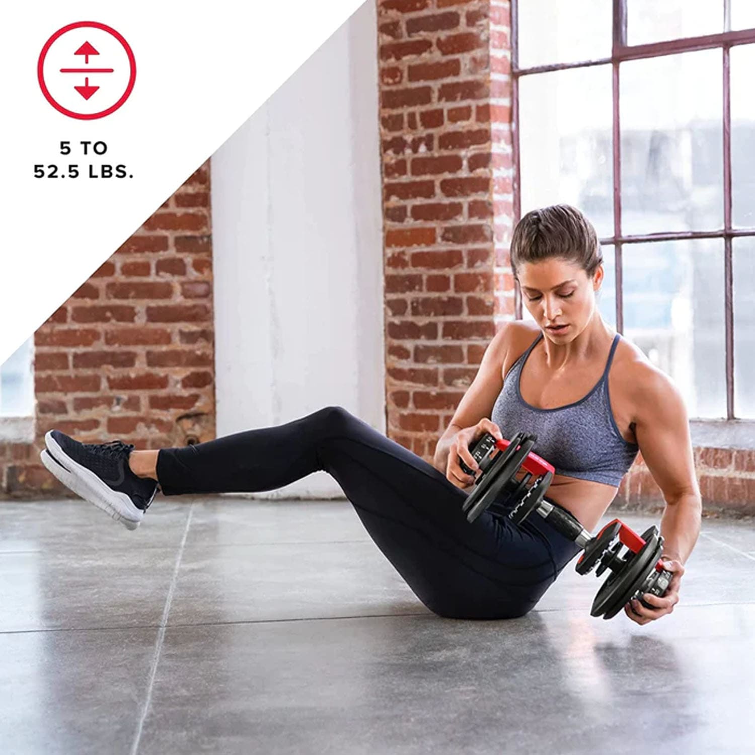 Vox Fitness Adjustable Dumbbell With Anti Slip Grip - 52.51 LB