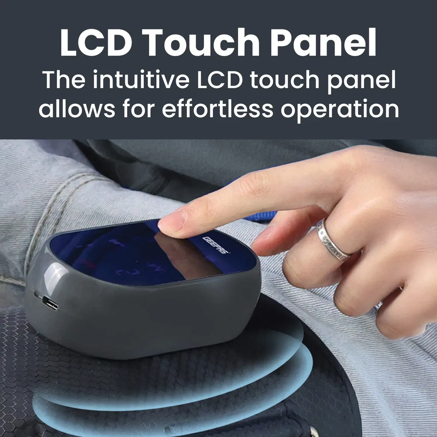 Geepas 2-in-1 Knee and Calf Leg Massager- With Air Compression and Scraping