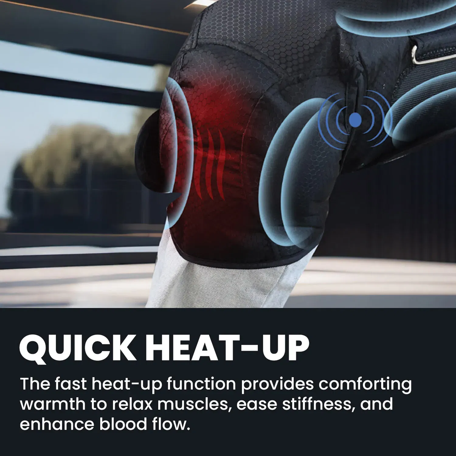 Geepas 2-in-1 Knee and Calf Leg Massager- With Air Compression and Scraping